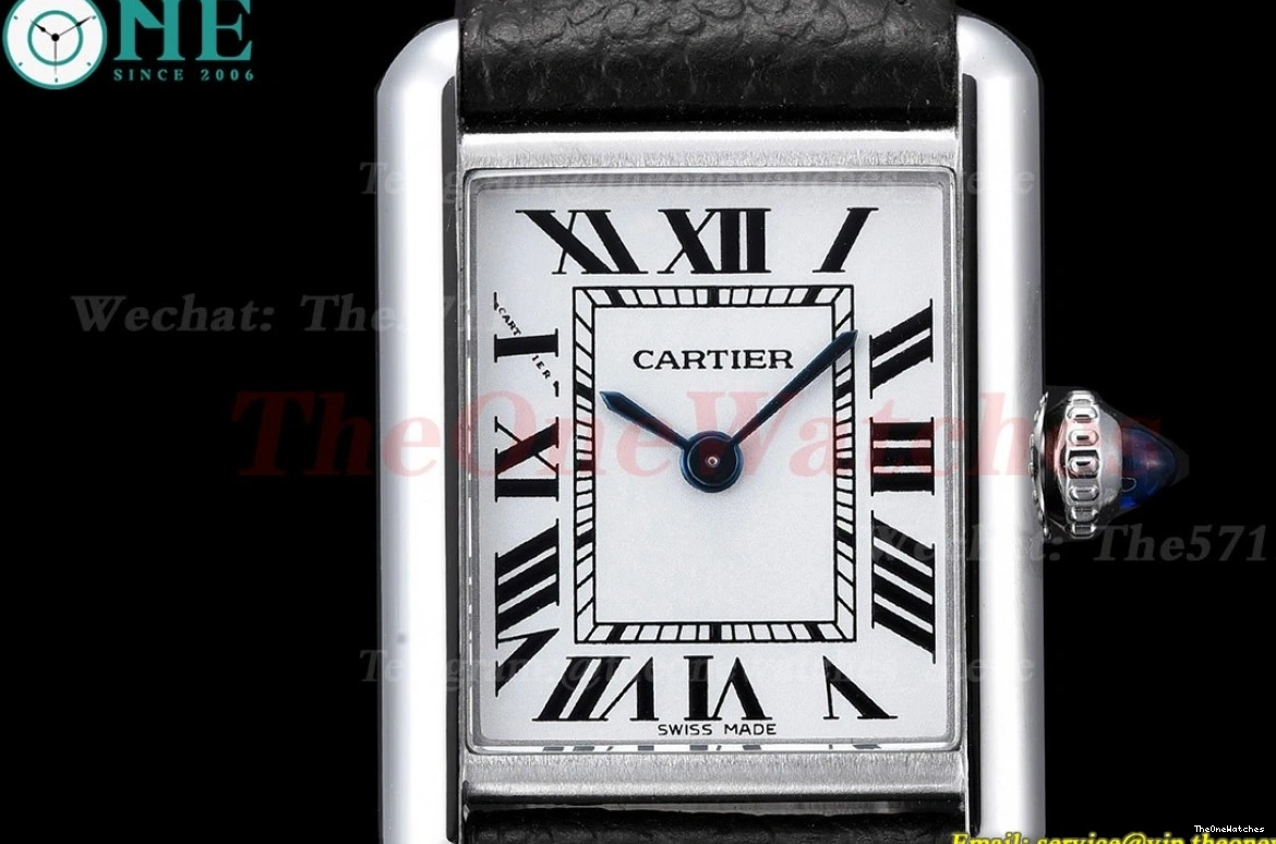 K11F On Black Strap Small Quartz Tank Must dial White 0513